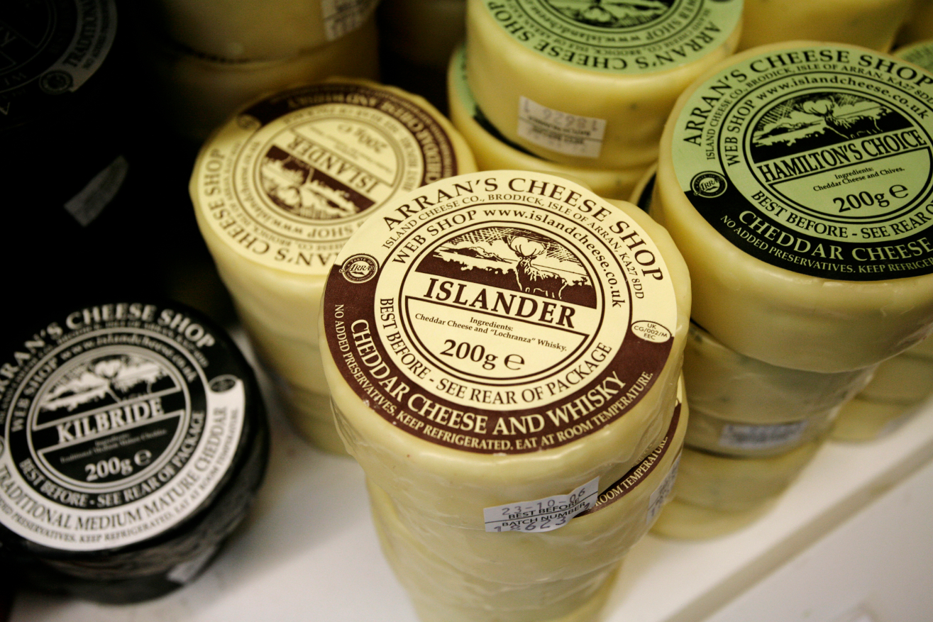 Les fromages de l'île d'Arran en Ecosse
