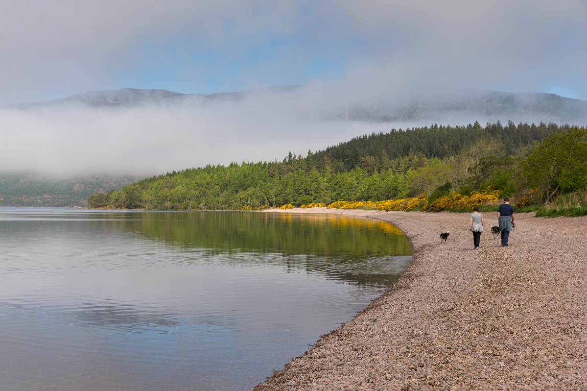 Plage de Dores au Loch Ness