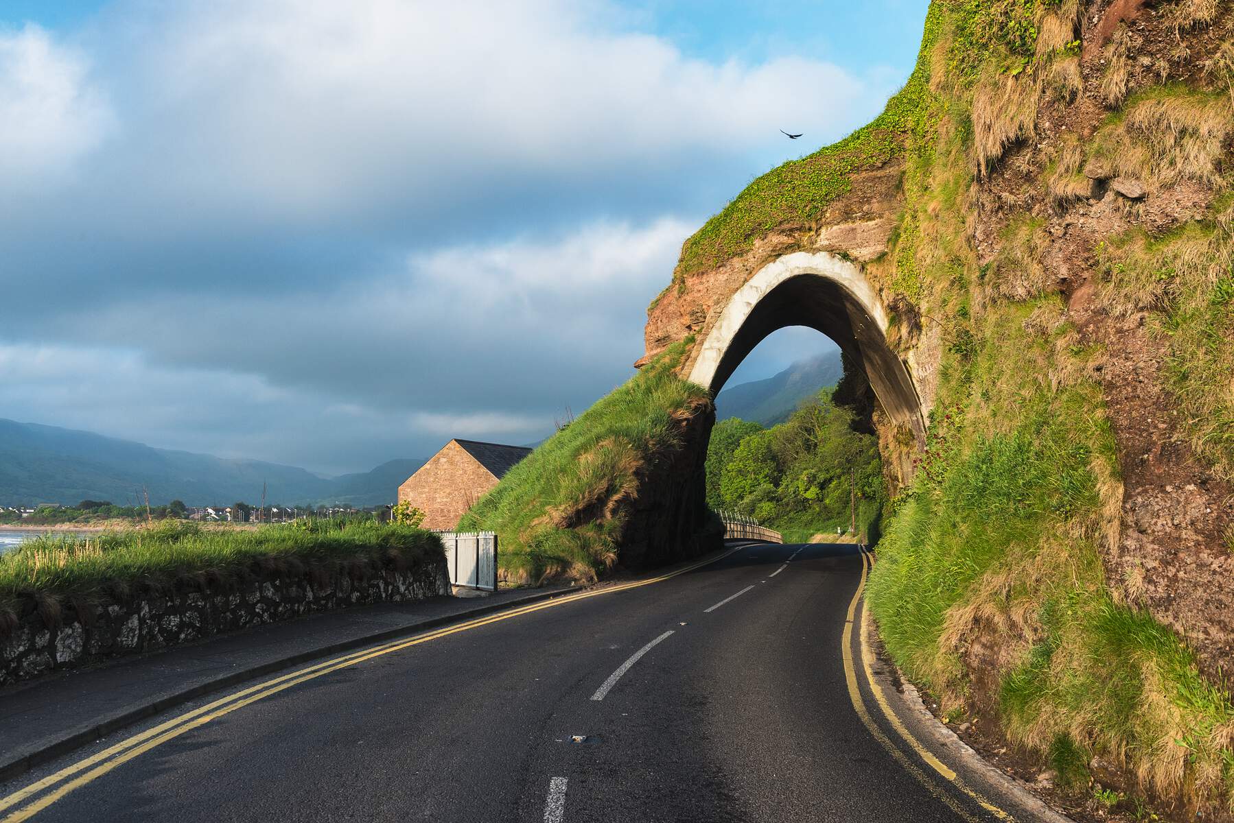 Route scénique, panoramique des Glens d'Antrim en Irlande du Nord