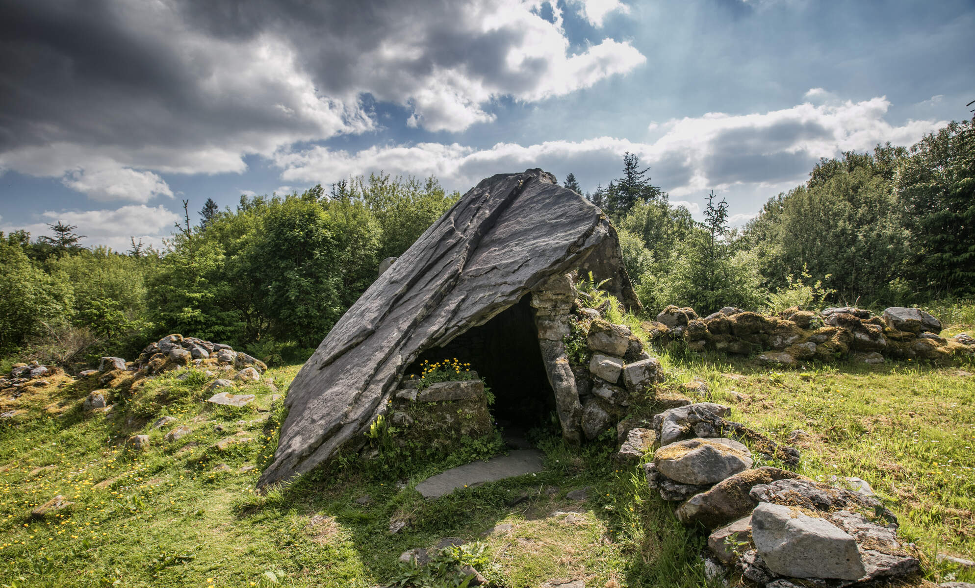 Parc du Burren dans le Cavan, Mégalithe, Irlande