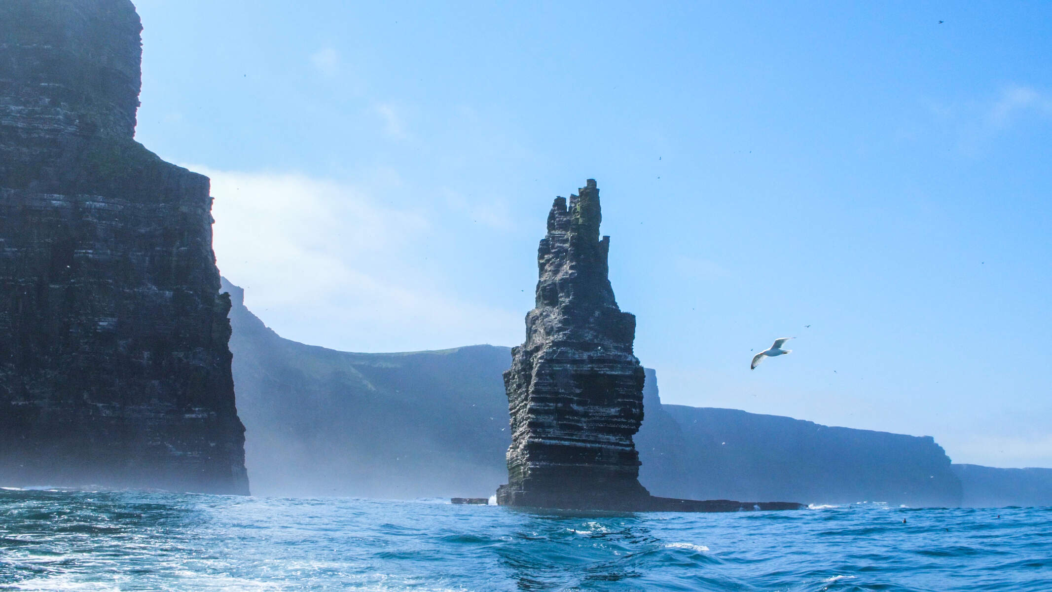 Les falaises de Moher vues de la mer, Harry Potter, Clare, Irlande