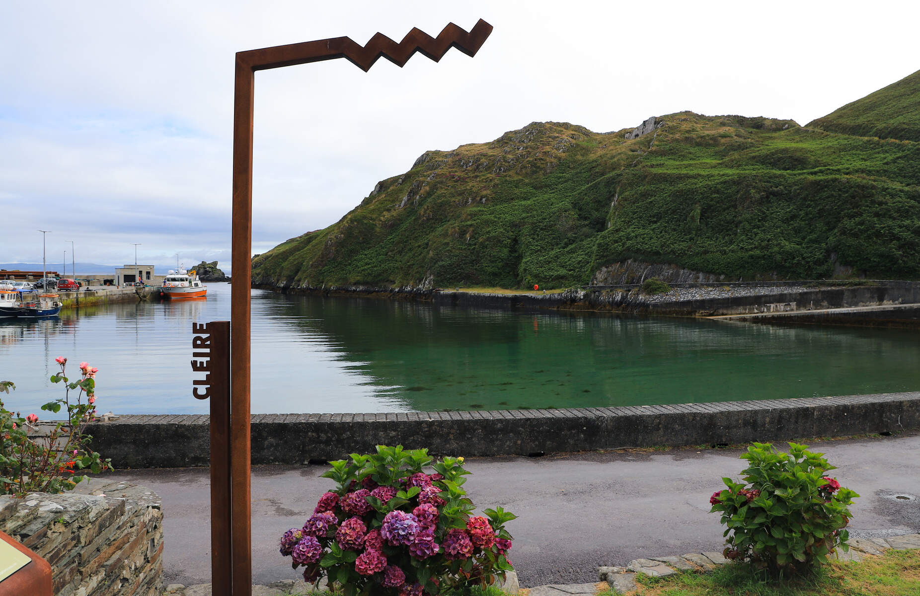 Île de Cape Clear, Cork, Panneaux Wild Atlantic Way, Irlande