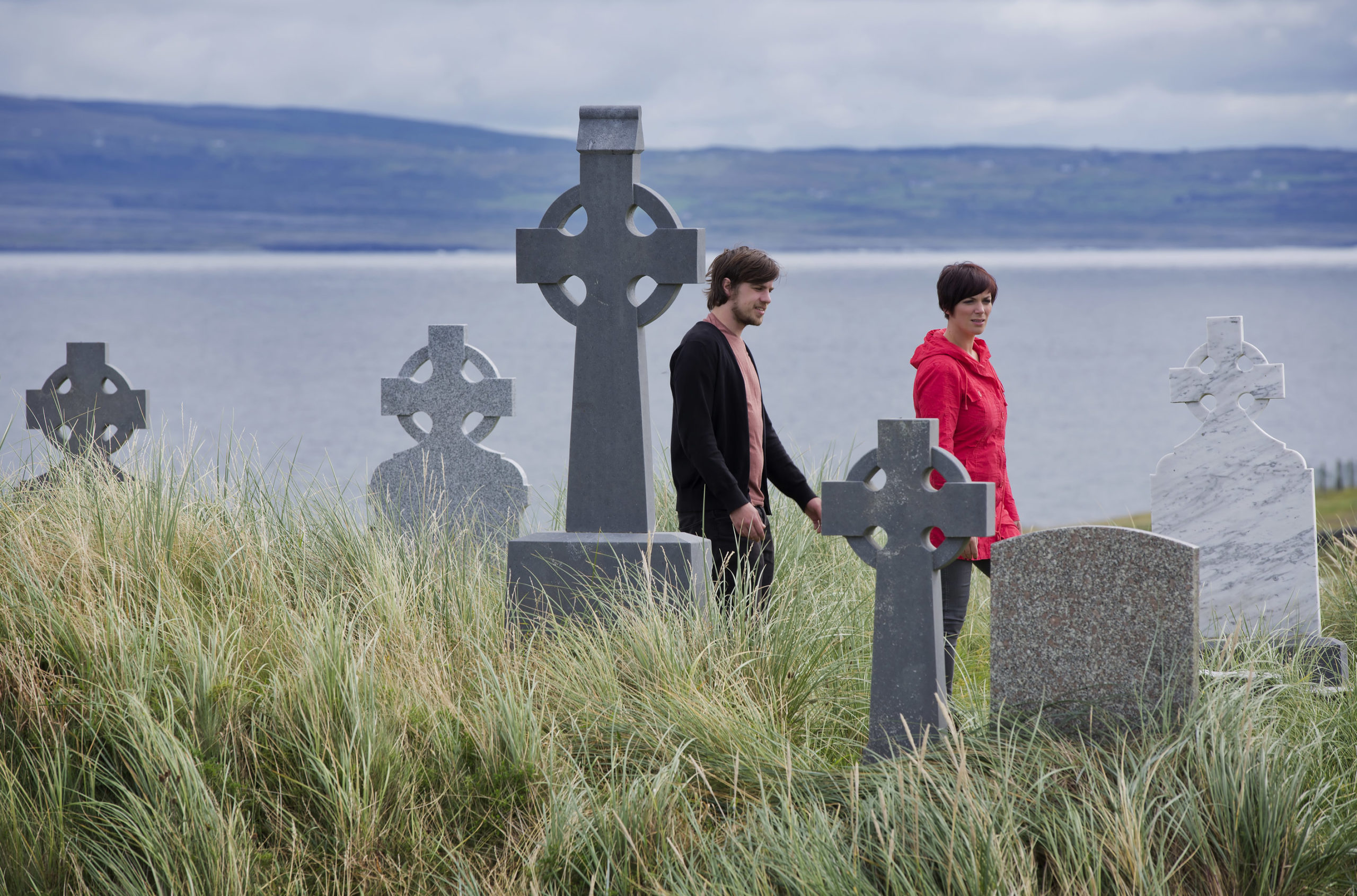 Croix celtiques sur les îles Aran, Inishmore, Galway, Irlande