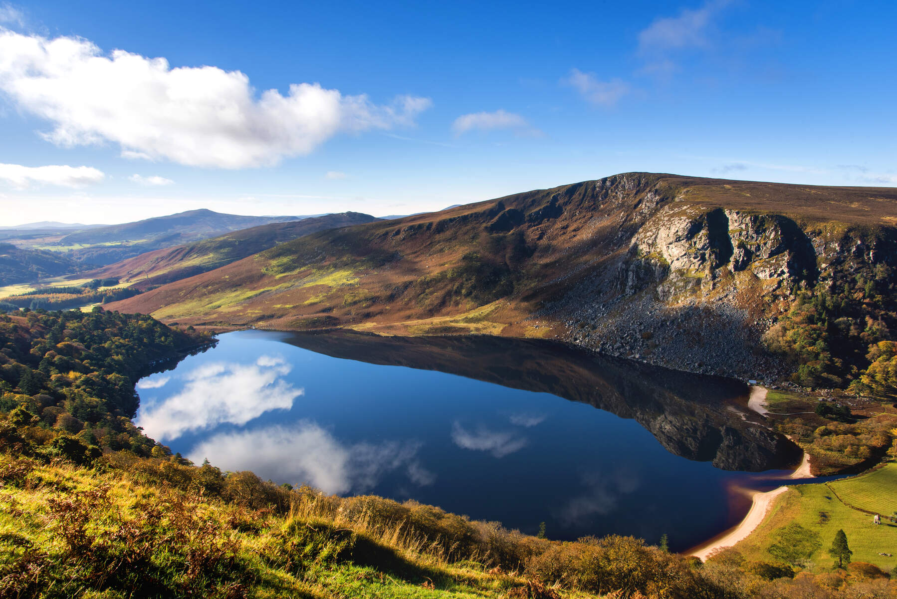 Le Lough Tay dans le Wicklow