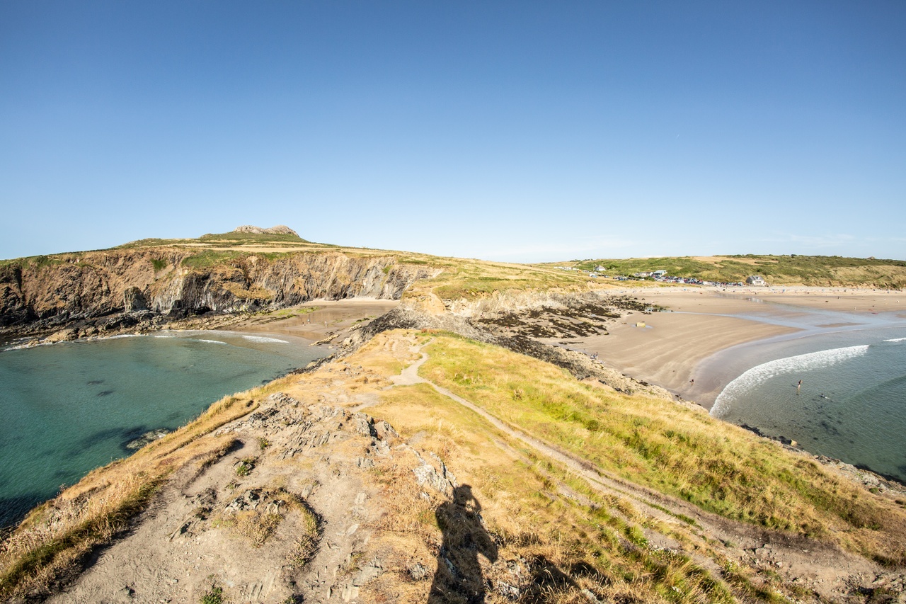 Plage de Whitesands au Pays de Galles