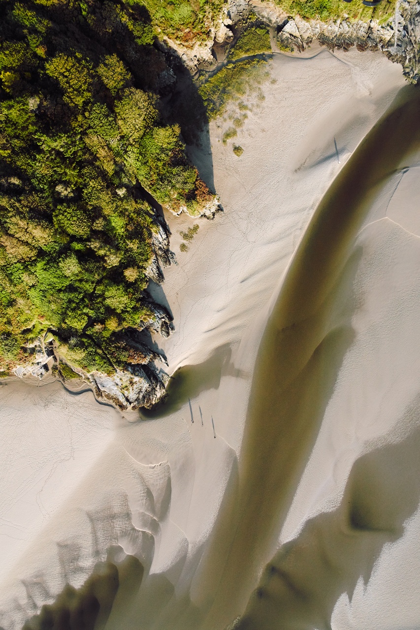 Plage à Portmeirion