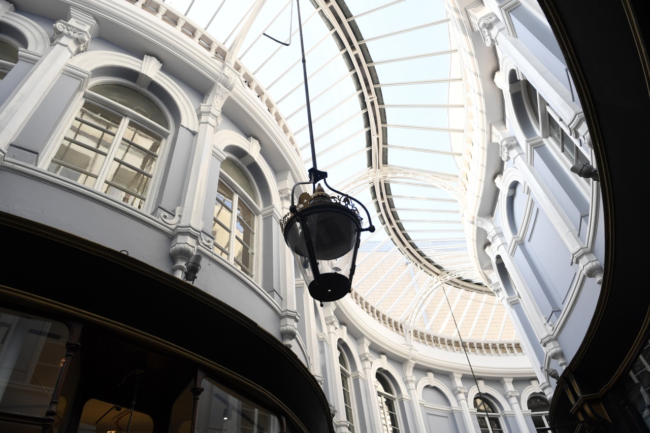 Les arcades victoriennes à Cardiff au Pays de Galles