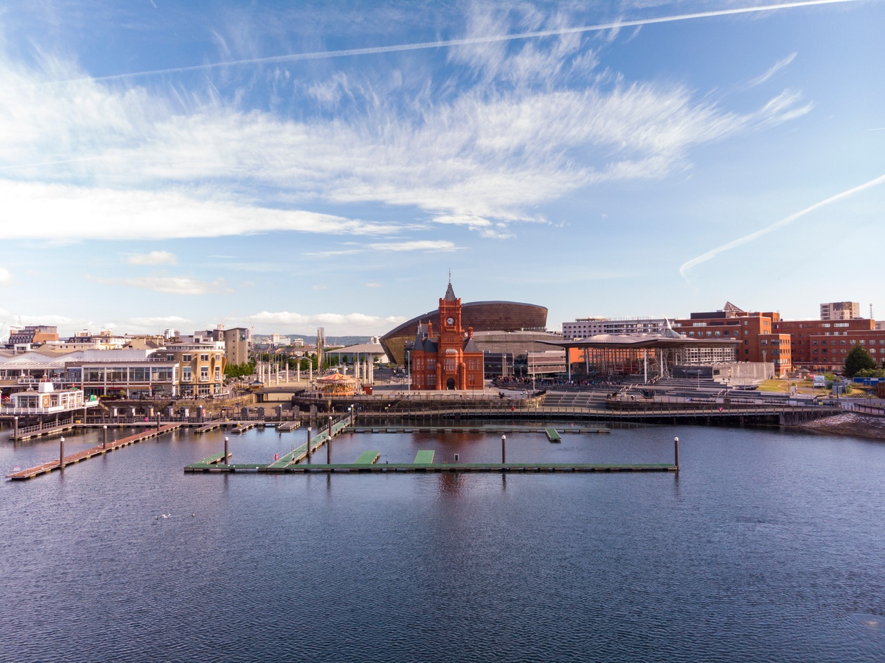 La baie de Cardiff au Pays de Galles